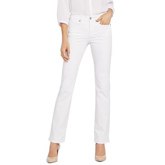 NWT NYDJ Womens Size 2 2x32 Optic White Marilyn Straight Leg Stretch Jeans NEW - Picture 2 of 8